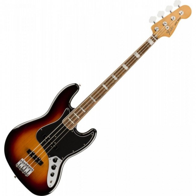 FENDER | 014-9643-300 Fender Vintera 70s Jazz Bass, 3-Color Sunburst, Pau Ferro 