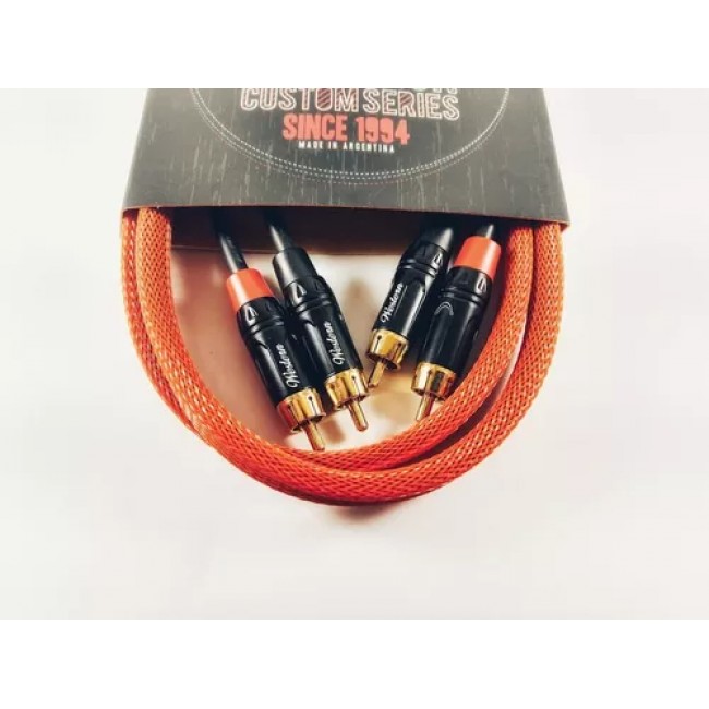 WESTERN RCAX2O15 | 2rca-2rca cable silent mono 5mm 1,5mts malla orange